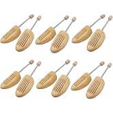 EchoDone Shoe Tree Wood Spring Coil Unisex Shoe Form Shaper | Large Size for Men and Women Sneaker Shoe Trees Women's Size 10 to 13.5 Man's Size 9 to 13 （6 Pairs）