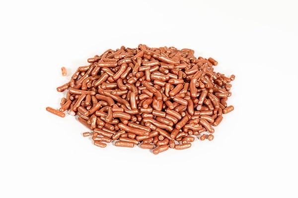 BAKERPAN ROSE GOLD SPRINKLES EDIBLE FOR CUPCAKES, ROSE GOLD JIMMIES SPRINKLES FOR CAKE DECORATING – 4.3 OUNCES (MADE IN USA)
