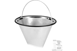 No.4 Coffee Filter Compatible with Technivorm Moccamaster Coffee Machine, Stainless Steel #4 Cone Reusable Metal Mesh Filters