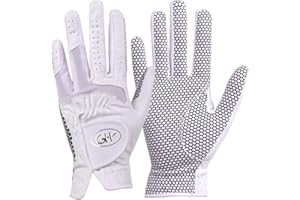 GH CLUB Women's Polyurethane Non-Slip Synthetic Leather Golf Gloves One Pair - Plain Both Hands