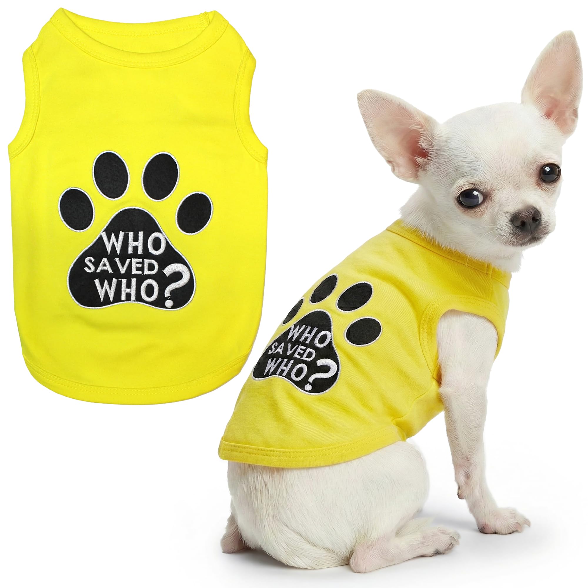 Parisian Pet Who Saved Who? T-Shirt, XX-Small