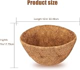 EEEkit 3Pcs 12 Inch Round Hanging Basket Liners Natural Coco Fiber view 6
