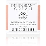 Little Seed Farm All Natural Deodorant Cream, Aluminum Free Deodorant for Women or Men, 2.4 Ounce - Rosemary Patchouli