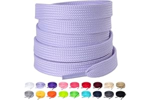 Olukssck 2/5" Flat Shoe Laces for Sneakers 29 Colors Shoelaces in 28" - 72"