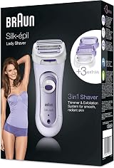 Braun Silk-épil 5-560 Lady Shaver 3-in-1 Wet Dry Exfoliating Trimmer Purple view 6