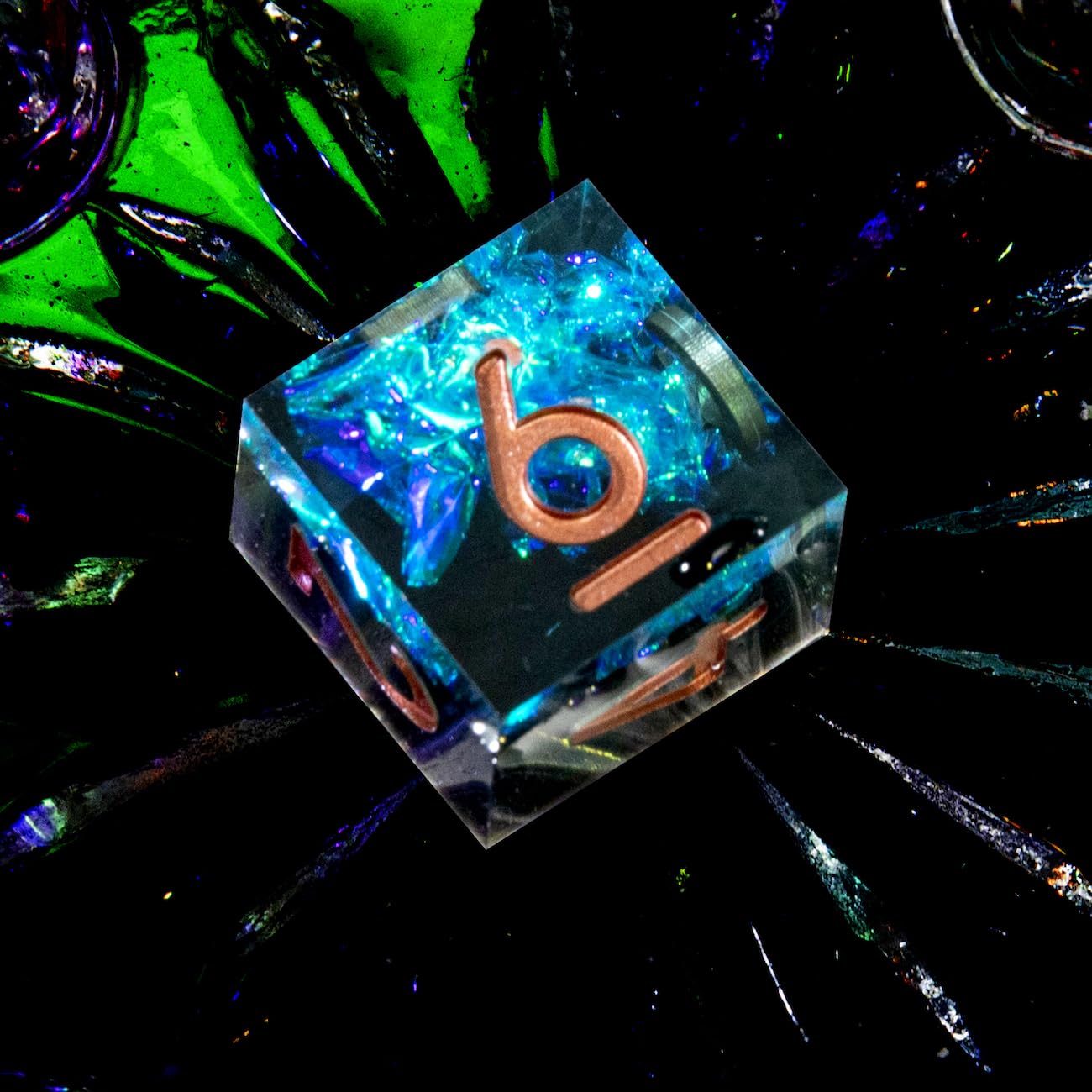 Sharp Edge DND Dice Set Handmade 7 Accessories Dice for Dungeons and Dragons TTRPG Games, Multi-Sided RPG Polyhedral Resin Sharp Edge Dice Roleplaying Games