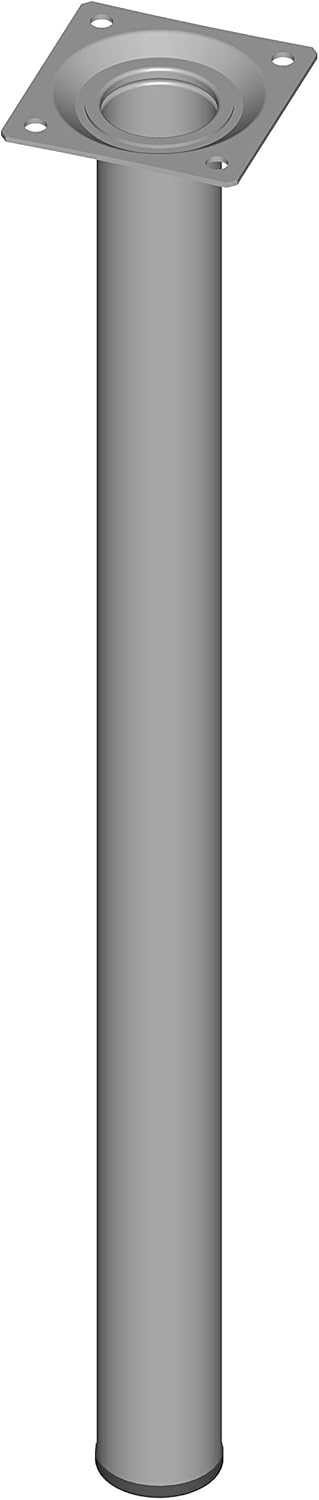 Element System 18133-00273 Tubular Steel Foot L 500 mm diameter 30 mm White Aluminum 4 pieces, Aluminum White, 50 cm