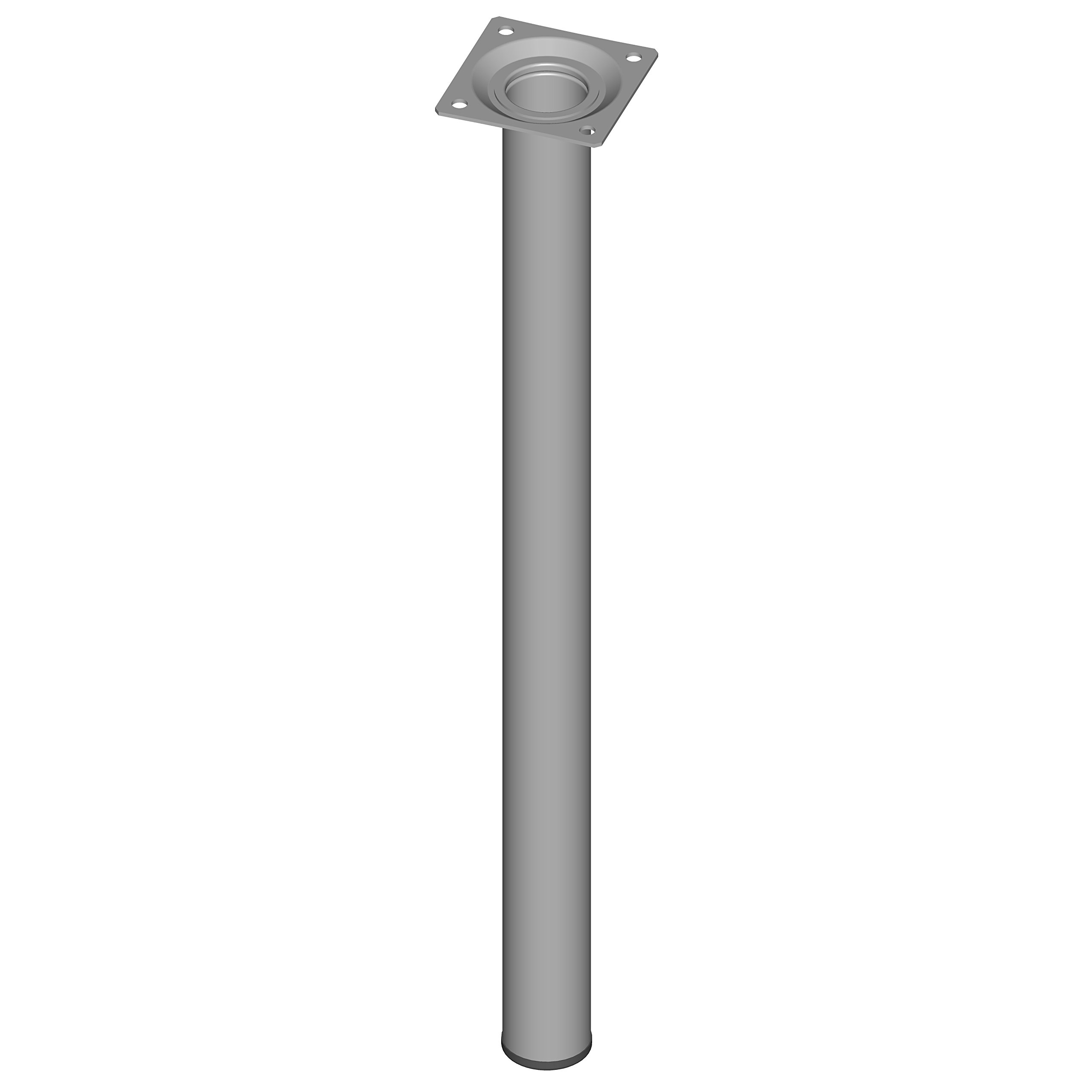 Element System 18133-00273 Tubular Steel Foot L 500 mm Ø 30 mm White Aluminum 4 pieces