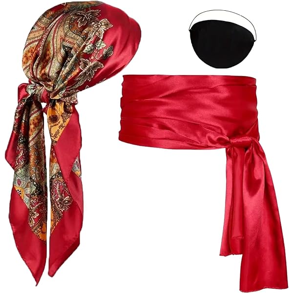 Accesorios De Pirata Medieval – Pañuelo Para Cabeza, Bandana, Toalla De Cadera, Parche, Cadena Y Pendientes Para Halloween Y Carnaval