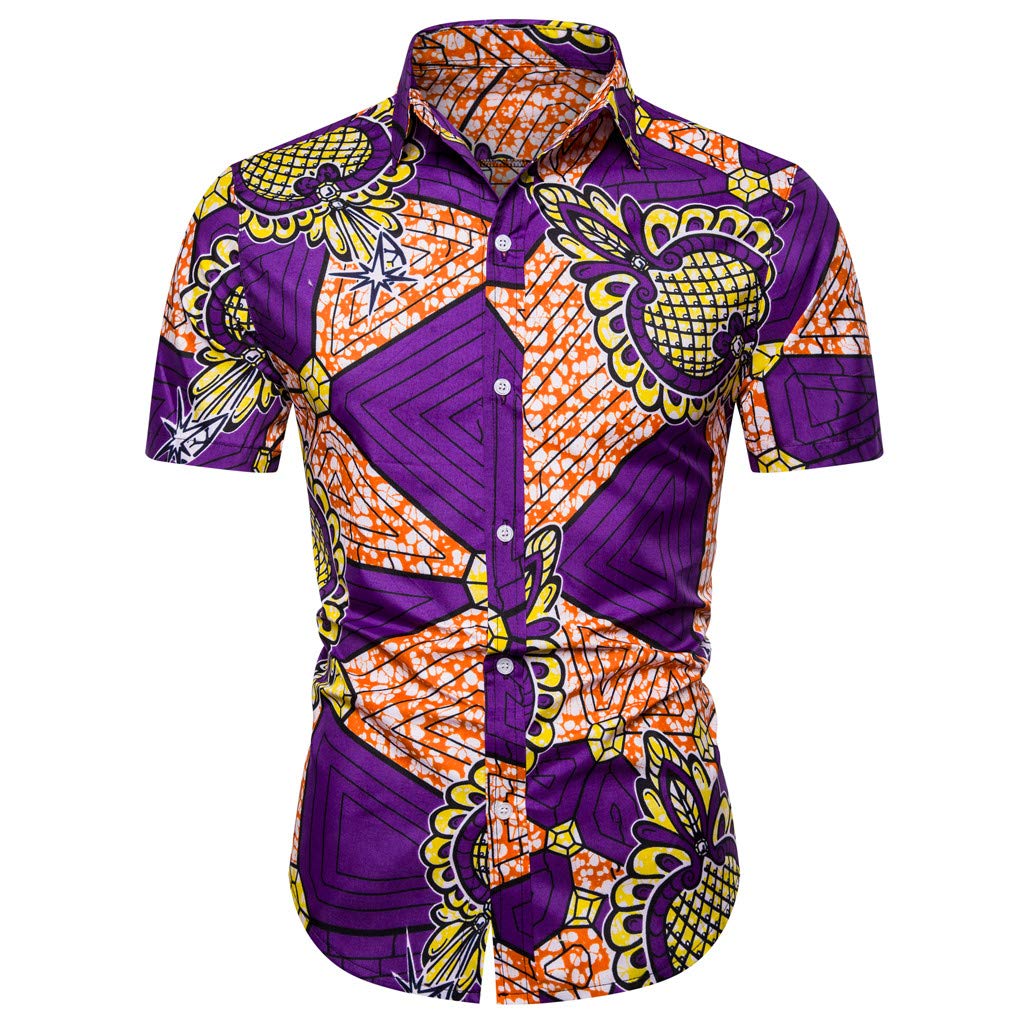 men's short sleeve button down beach shirts