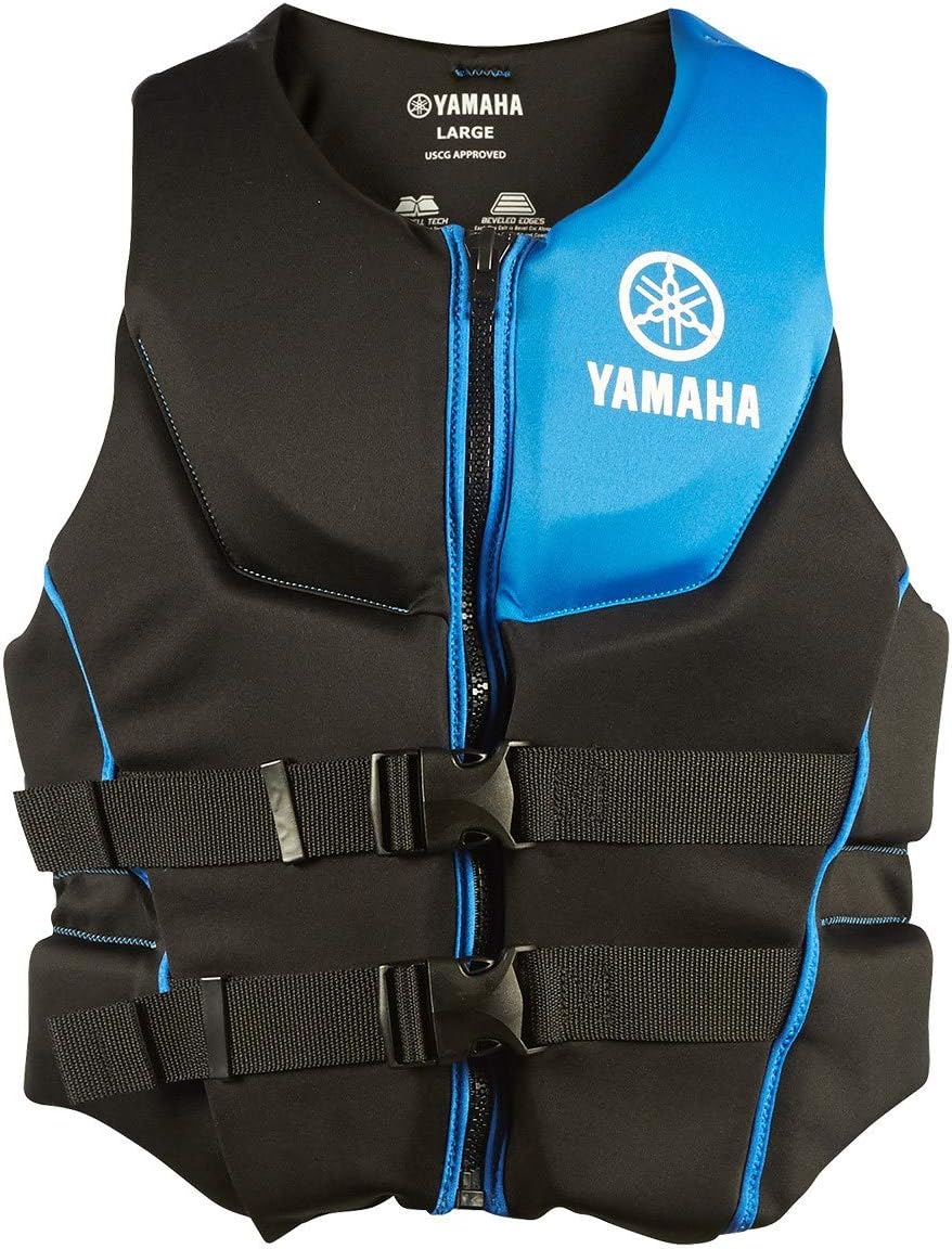 OEM Yamaha Men's Neoprene 2-Buckle PFD Life Jacket Vest (Blue,Large)