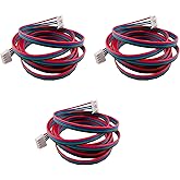 3Pcs 1.5M 3D Printer Stepper Motor Cables 4 Pin to 6 Pin, Ender 3 Stepper Motor Wire XH2.54 4Pin to PH 2.0 6Pin Terminal Moto
