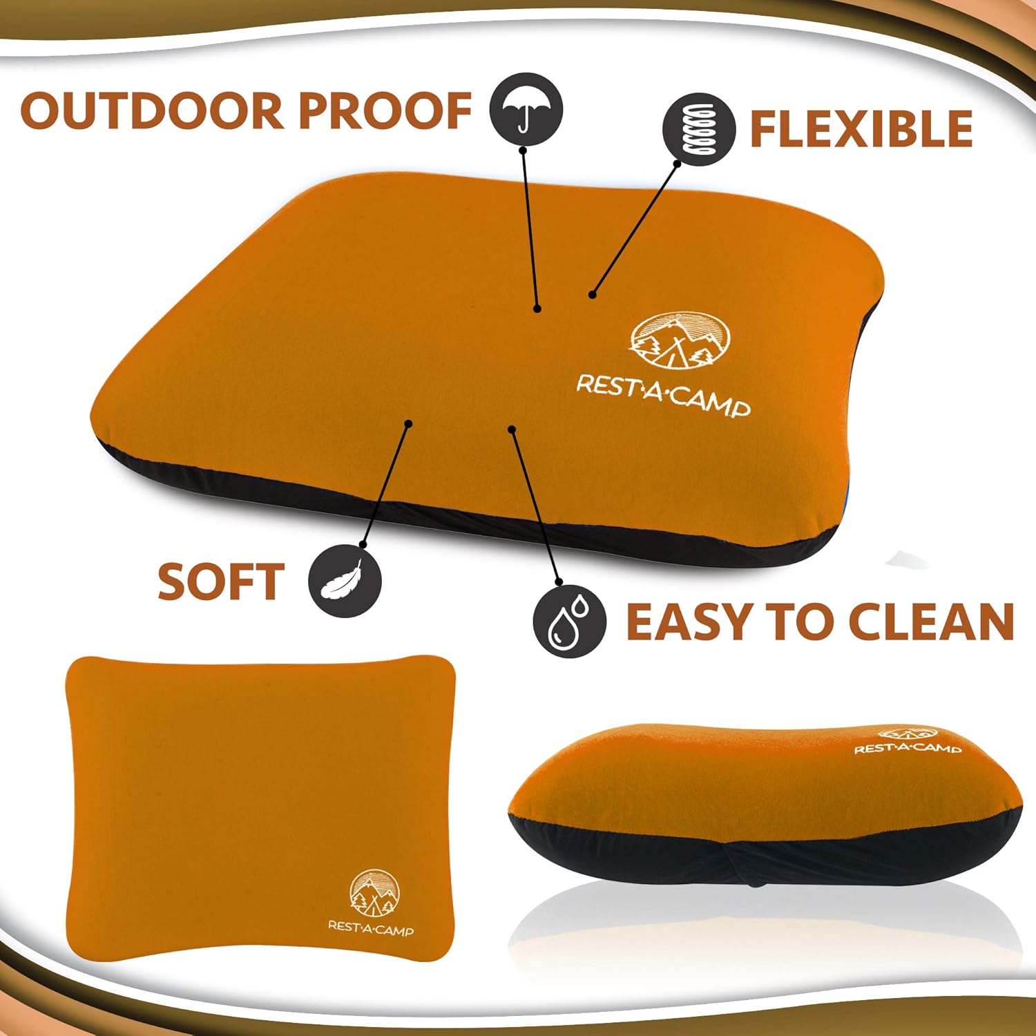 Lightweight Inflating Blow Up Pillow Best Compact Backpacking Pillow