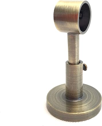 19mm Curtain Pole Metal Ceiling Wall Bracket Black Satin Brushed