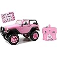 Dickie Toys 251105000 Girlmazing Jeep Wrangler RC Toy Car with 2 Channel Radio Remote Control 2.4GHz Turbo Includes Sticker 6+ Years Old Metallic Pink Glossy