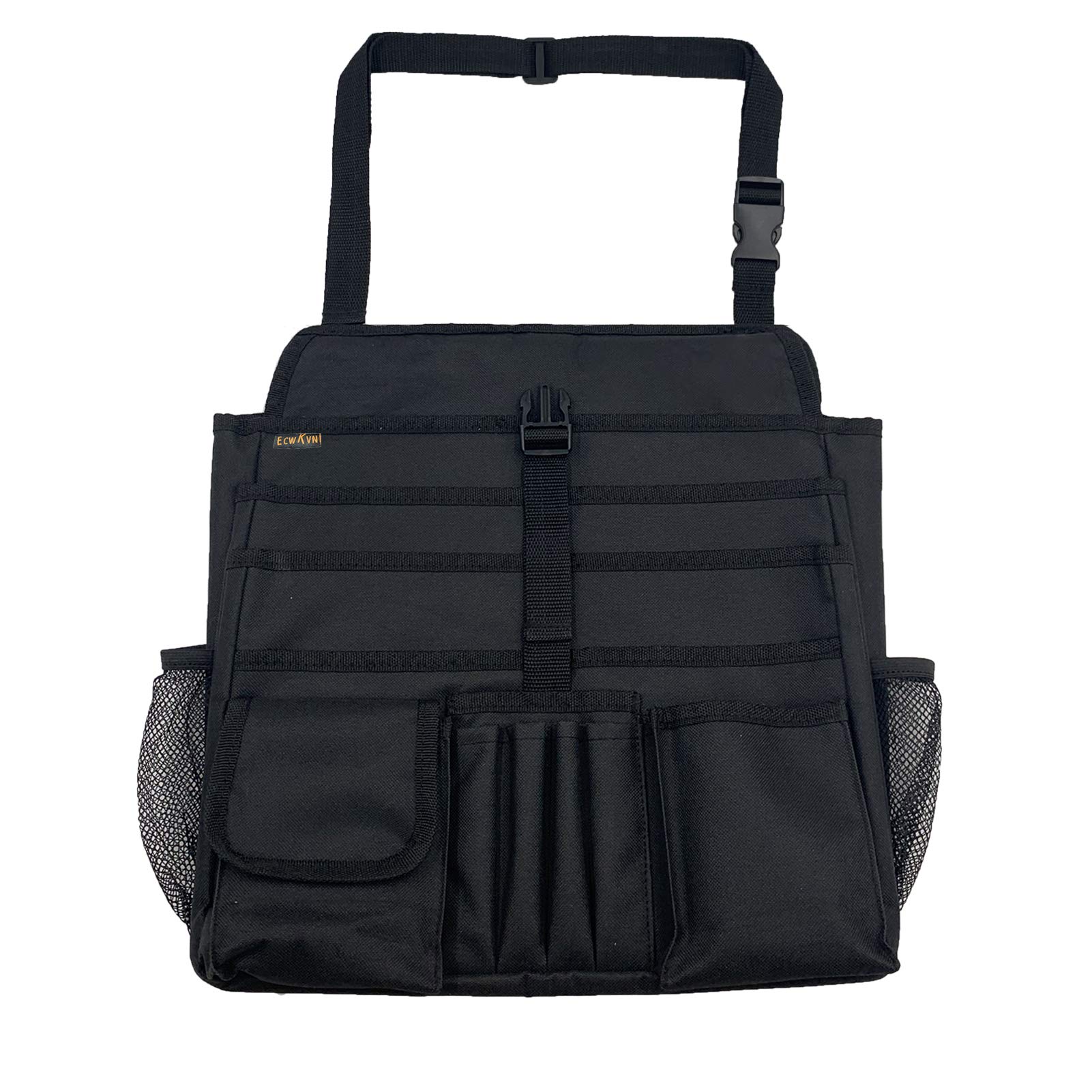 ECWKVN Car Seat Organiser – Front & Back Seat Storage Bag for Passengers – Laptop Holder & Van Seat Tidy – Adjustable Strap, Water-Resistant