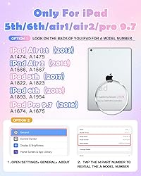 Uppuppy for iPad 5th/6th Gen, Air1/ Air2, Pro 9.7