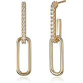 TONTMY STUDIOS Gold Hoop Earrings for Women 14K Gold Plated Simple Dangle Drop Earrings Dainty Huggie Earrings Jewelry for Women Trendy