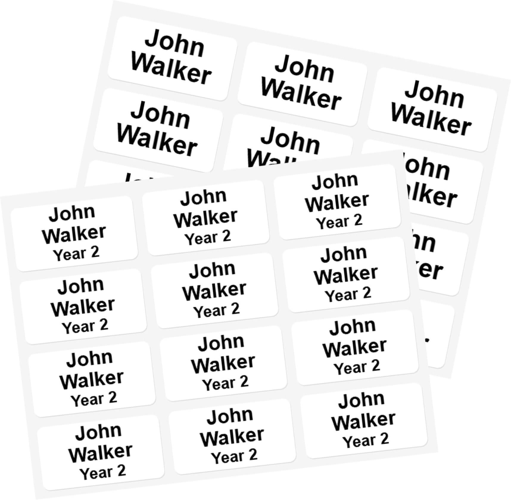Super Sticky Personalised Stickers - Name Labels for Clothes - Waterproof Personalised Name Labels with Name & Contact Info