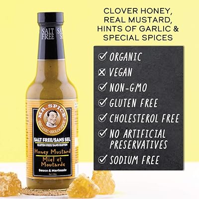 Buy Mr Spice Organic Honey Mustard Sauce Salt Free Marinade Fat Free Gluten Free Vegetarian Low Calorie Online In Italy B001sb4fkq