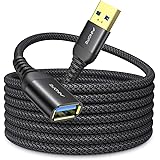 10FT USB 3.0 Extension Cable Type A Male to Female Extension Cord AINOPE Durable Braided Material High Data Transfer Compatib
