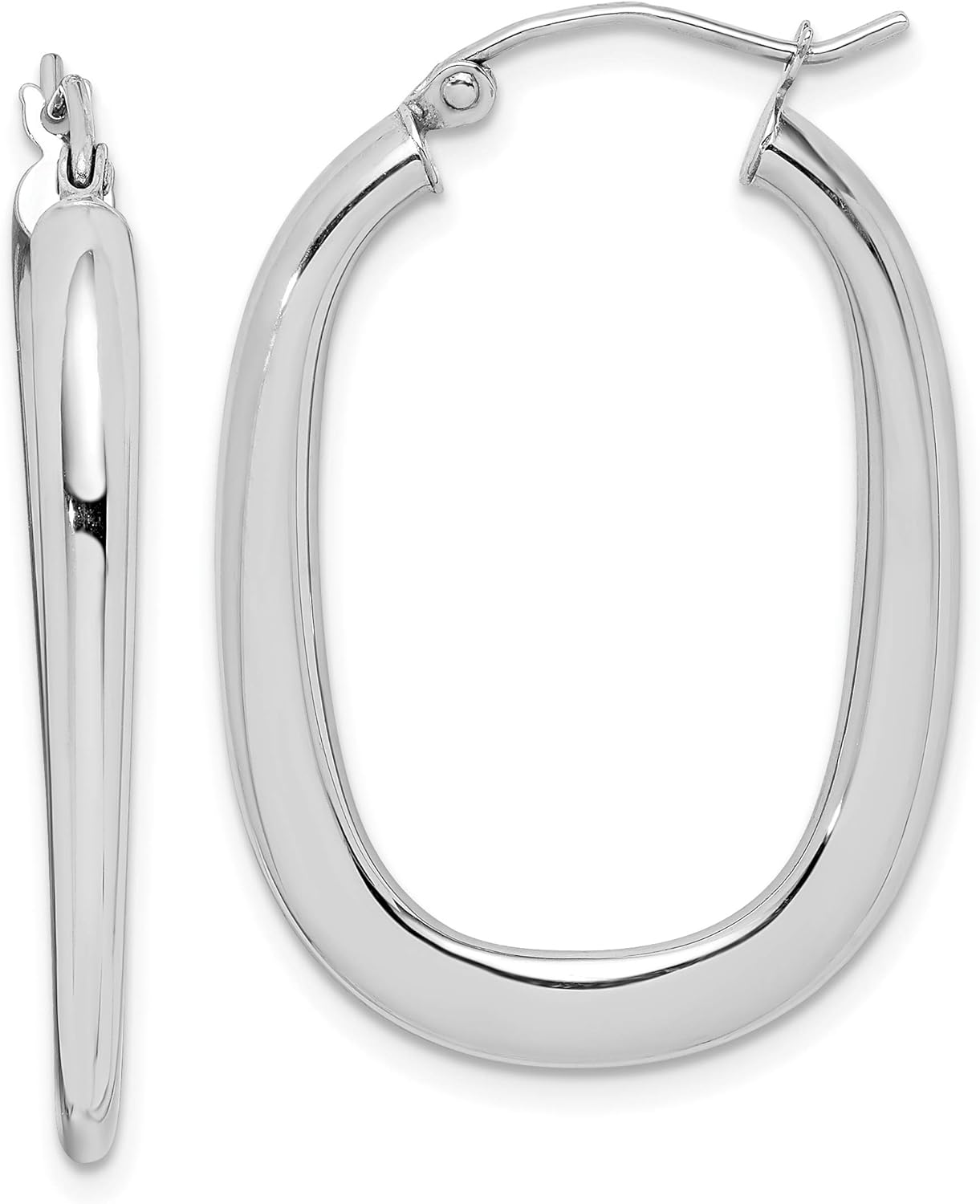 small rectangle hoop earrings