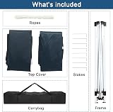 Bonnlo Pop Up Gazebo 2m x 2m with Sides Blue Waterproof Canopy view 5