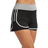 RanZZRan Women's 2-in-1 Running Shorts with Built-in Shorts Liner - High Waisted Athletic Shorts with Pocket, Quick Dry