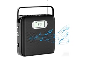 KOVCDVI CD Player Portable Bluetooth CD Player with Speakers Boombox CD Walkman FM Radio CD Player for Home with LCD Display Handle Design Support USB AUX Playback Headphone Jack