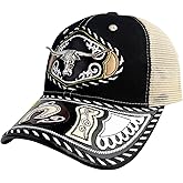TOPACC Western Trucker Hat for Men Women Vintage Cowboy Country Hats Cute Baseball Cap for Western Outfit
