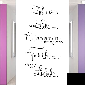 Grandora Selbstklebend Wandtattoo Spruche Und Zitate Zuhause Ist I
