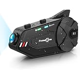 FreedConn R1 Plus Helmet Intercom with Camera, 1000M 6-Rider Communication | Wireless Bluetooth Headset, FM Radio, Waterproof, Compatible with Most Motorcycle Helmets