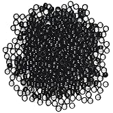 4.0mm Nano Beads for Hair Extensions Copper Nano Rings Micro Link Beads for Extensions (1000 Pcs, Black)