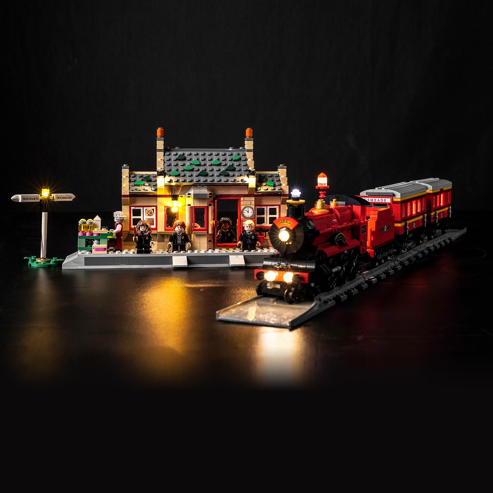LocoLee Led Light Set Compatible with Lego 76423 Hogwarts Express Train Led Decoration Lighting Kit Compatible with Lego 76423 Building Blocks Model,Only Lights Set,No Model — image 1