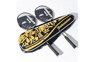 ALPSPORT ALP-188 Air 10U G5 Super Light Professional Full Carbon Fiber Badminton Rackets Set of 2, Graphite Padel Badminton Racquets for Outdoor Backyard Sports Including 1 Carrying Bag