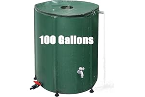 LUCKYSLYCYC 100 Gallon Rain Water Collection Barrel, Collapsible rain Barrel, Portable rain Barrel, with Filter rainwater Collection Container