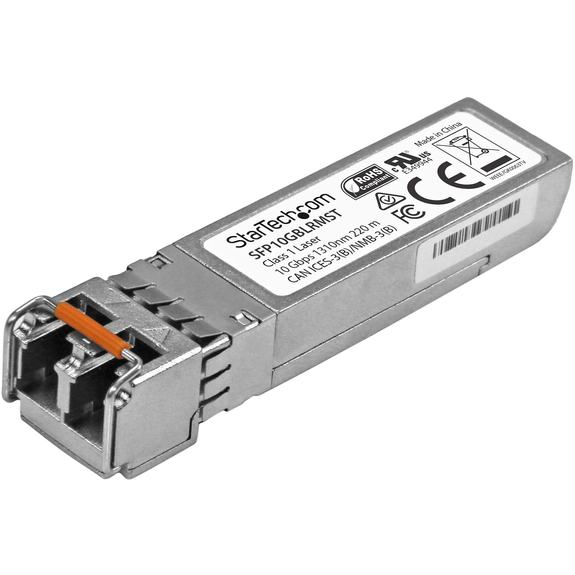 StarTech.com MSA Uncoded Compatible SFP+ Module - 10GBASE-LRM - 10GbE Multi Mode Fiber (MMF) Optic Transceiver - 10GE Gigabit Ethernet SFP+ - LC 200m - 1310nm - DDM (SFP10GBLRMST)