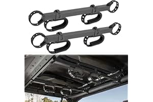 ZYMURGOES 20079 UTV Gun & Bow Rack Overhead in-CAB Holder for 1.5" - 2" Roll Bar Fits for Polaris RZR Ranger Yamaha Can Am Kawasaki Snowmobile Golf Cart 2-Pack