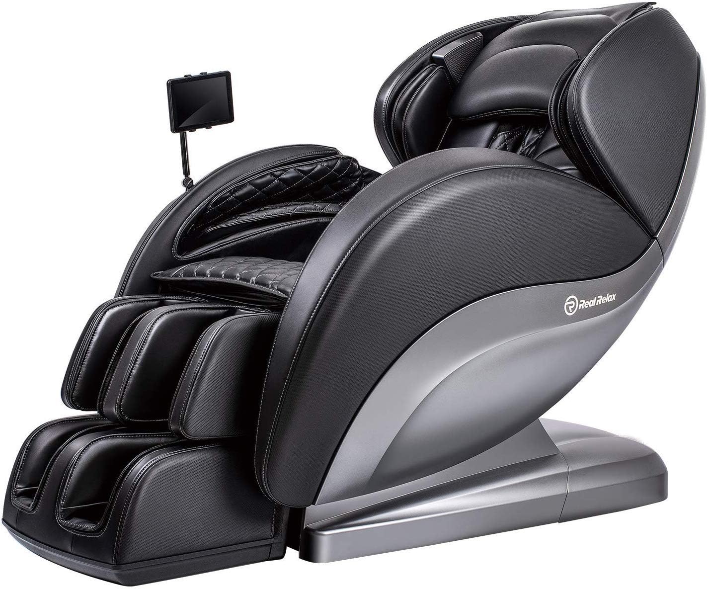Real Relax Superior Massage Chair Recliner with Pad Yoga Stretch 3D Robots Hands Rollers Black