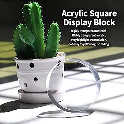 Hewomate Acrylic Round Display Block, 2 Pieces 3 x