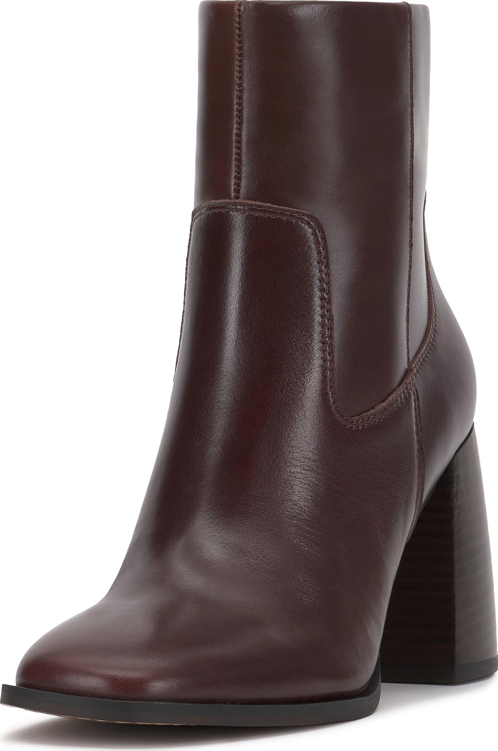 Vince Camuto Women’s Dayana Block Heel Ankle Bootie, Rich Mahogany, 9.5