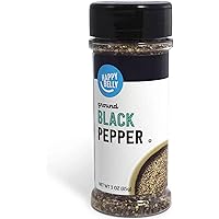 Amazon Brand - Happy Belly Black Pepper, Coarse Ground, 3 Ounces