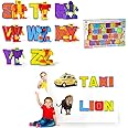 Mallya Alphabet Blocks for Kids, Alpha-Bots Educational ABC Letters Preschool Learning Stem Montessori Classroom Teaching Toy