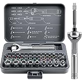 Magnetic Screwdriver Set​ 40-in-1 ​Ratchet Screwdriver Tool Kit​ with 270&deg; Ball-Joint Handle - Portable CRV Bits Precision Repair Tool Set for Electronics,Computer,Phone,Bikes, Watches,Camera