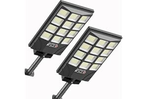 TFKK Solar Street Lights Outdoor Motion Sensor, 6500K Dusk to Dawn LED Solar Flood Light, Waterproof Security Light for Outside Garden Yard Parking Lot, 2PCS