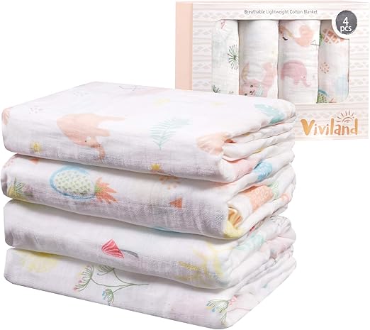 girl muslin swaddle blankets