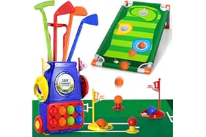 Bennol Upgraded Kids Toddler Golf Set, Indoor Outdoor Outside Toys Gifts for 3 4 5 Years Old Boys, 3 4 5 6 7 Years Old Boys Toys Birthday Gifts Ideas, Outdoor Golf Set Game for Kids Boys