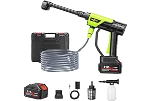 OMGEXTRD Cordless Pressure Washer, 900PSI Cordless Power Washer Battery Operated with 6-in-1 Nozzle,Portable Power Washer for Small and Medium-Sized Cleaning tasks,for Car/Floor/Fences/Garden