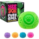 Schylling NeeDoh Fuzzball Flower Power- Textured Sensory Squeeze Toy with Fun Doh Filling - 2.5" Tall - Color May Vary (Pack 