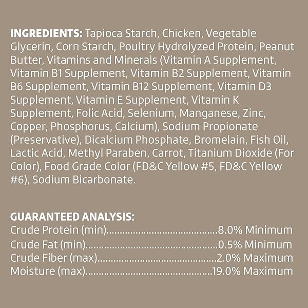 AMAZON BRAND – WONDER BOUND CHICKEN WRAPPED MEDIUM STICKS, PEANUT BUTTER FLAVOR – 8 COUNT – RAWHIDE-FREE DOG TREATS, DENTAL HEALTH CHEWS FOR PLAQUE & TARTAR CONTROL, EASY TO DIGEST, LONG-LASTING